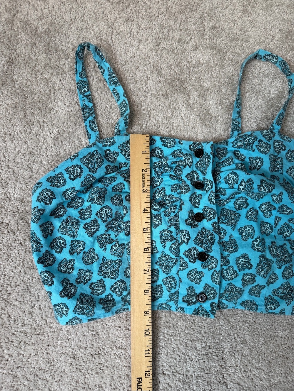 Vintage That’s It Crop Halter Top Size Large 100% Cotton Made In USA - Picture 7 of 9